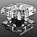 Santa Cruz 7 LED White Light Clear Lucite Square Stand Base for Crystal, Glass, Art - Runs on AC …
