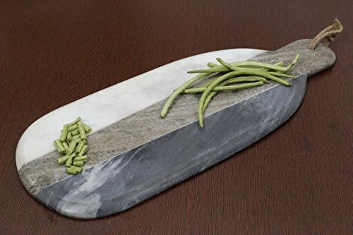 Organic Home 19"x 7" Inch Three Tone Marble Chopping Board Cutting Board, Cheese Board