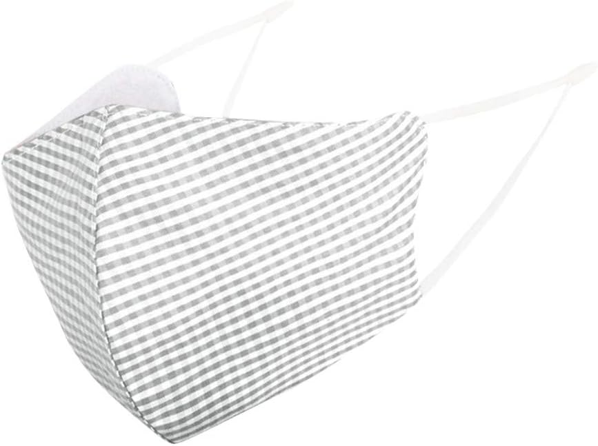 Dazlinea Men Women Adult Washable Anti Dust Mask Anti-Ultraviolet Plaid Print Mask