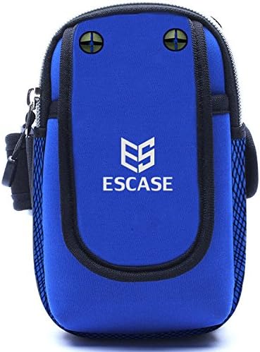 Escase Armband 5.5 Inch, Sport Exercise Armband for 3.5 - 5.5 inch Cellphones iPhone 7, 6, 6S, SE, 5 and Galaxy Note 5 4 3 Edge S5 S6 S7 for Gym Sports Fitness Running Workout (Blue)