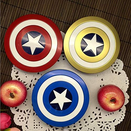 Hoocozi 3Pcs Cute Superhero Contact Lens Case with Mirror Contact Lenses Travel Box Container with Solution Bottle and Tools, Birthday Gift for Girls and Boys(Captain America)