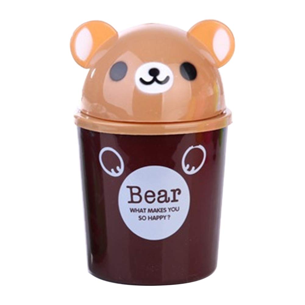 Cubos de basura Haodou Mini Cubo de Basura de Plástico Animal Lindo