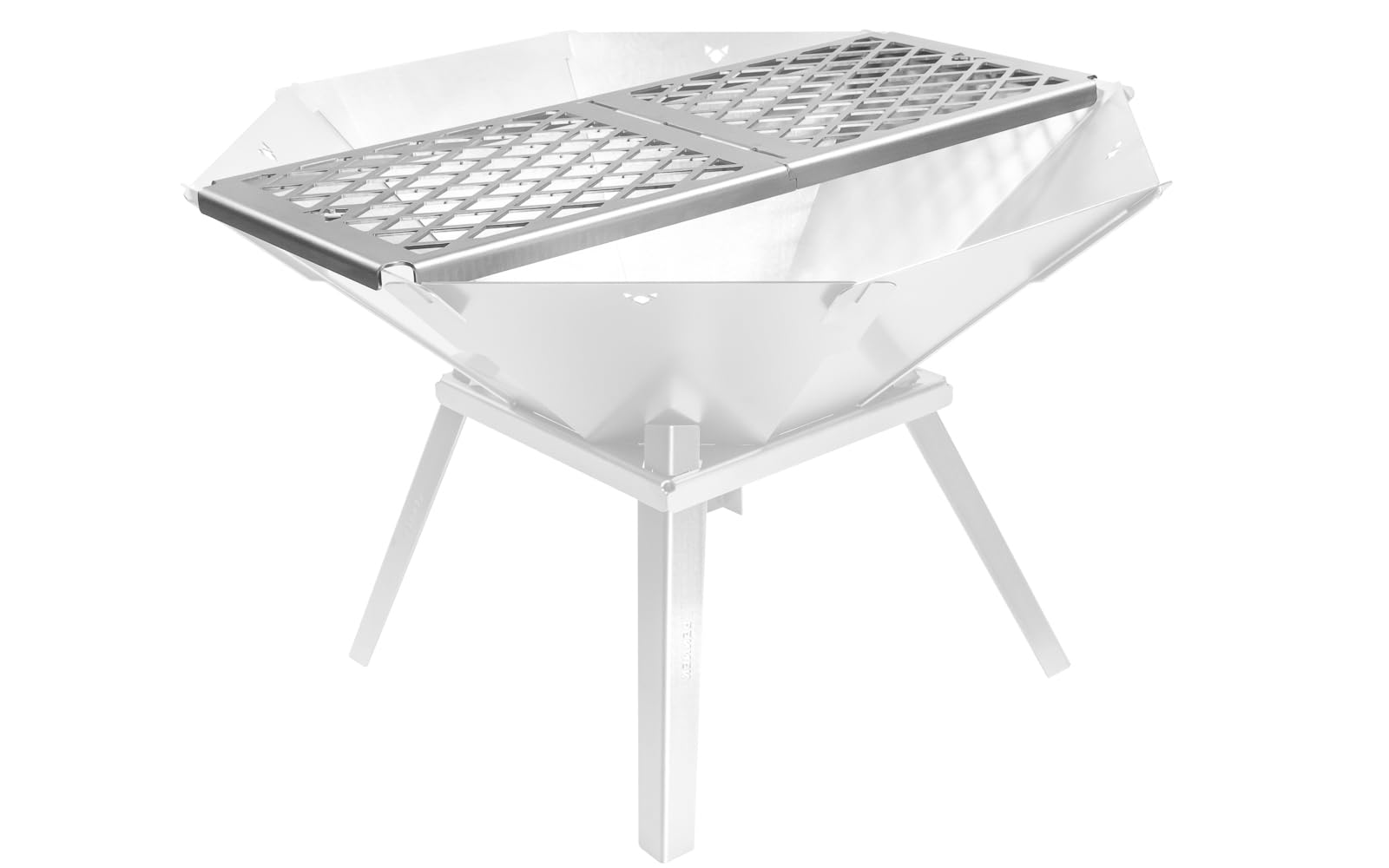 FENNEK Cooking Grate, Stainless Steel, Two-Piece, Mobile Fire Bowl Grate, DFW0041, Made in Germany