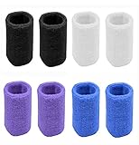 Zaptex 4 Pairs Cotton Sports Basketball Wristband (D, 4inch)