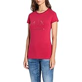 Armani Exchange Womens Slim Fit Cotton Jersey Sequined Logo Tee