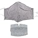 Unisex Adult's Fashion 3 Pcs Grid Anti Dust Antivirus Bacteria 3D Comfort Cotton Blend&Activated Carbon Earloop Gauze Mask PM2.5 Protective Mouth Face Muffle Warm Mask Respirator