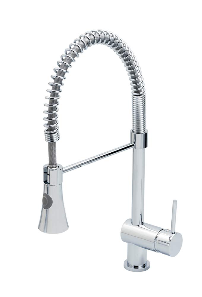 Grünblatt Low Pressure Kitchen Tap with Dish Rinser Kitchen Tap Single Lever Mixer Tap Hand Shower Kitchen Taps