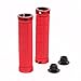 607 Bike Hand Grips, MTB Grips Handlebar Lockable Mountain Antiskid Shockproof Aluminum Alloy Locking Ring Comfy Soft TPR Rubber Handlebar for Bicycle Mountain Bike BMX Folding Bike 1 Pair (Red)