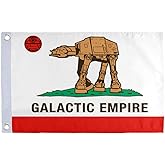 Bayyon Small Flag Double Sided Galactic Empire Republic Flag- 12"" X 18"" Inch Boat Motorcycle Yacht Boat Bike Car Flag with 2 Brass Grommets