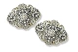 Vintage Style Shoe Clips Caroline Brushed Gold