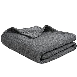 PHF 100% Cotton Muslin Throw Blanket 50" x