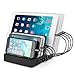USB Charging Station,Detachable Multi 8-Port USB Charging Dock,Phone Tablet Desktop Charging Stand Organizer,Universal for iPhone 6 Plus/6/5S/5,iPad,Samsung Galaxy S7 Edge/S7/S6 Edge/S6(Black)