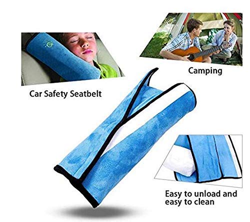 Unicorn Seat Belt Cover, Unicorn Seat Belt Pillow, Vehicle Shoulder Pads, Safety Belt Protector Cushion for Kids, Animal Travel Pillow-Brown