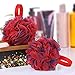 Pack of 4 Bath Sponges Shower Loofahs 60g Bath Exfoliating Sponge Shower Pouf Body Scrubber Mesh Pouf for Exfoliate Cleanse and Soothe Skin