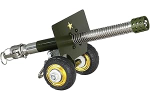 zonzxcv Steel Firecracke Artillery Cannon Model Pentagram Mini Cannons Model Collection Ornament Firecracker Cannon Desktop Ornaments Handcraft Military Model Collection (13.7"x6.4"x6")