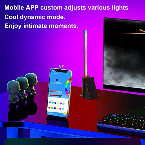 iLeefy Smart Led Light Bars,Smart RGB Table Lamp 142 Lighting Effects & 18 Music Modes and Music Sync Modes LED RGB Desk Lamp Ambiance Lights with Bluetooth APP Control for Party /Gaming/Room /TV/ PC