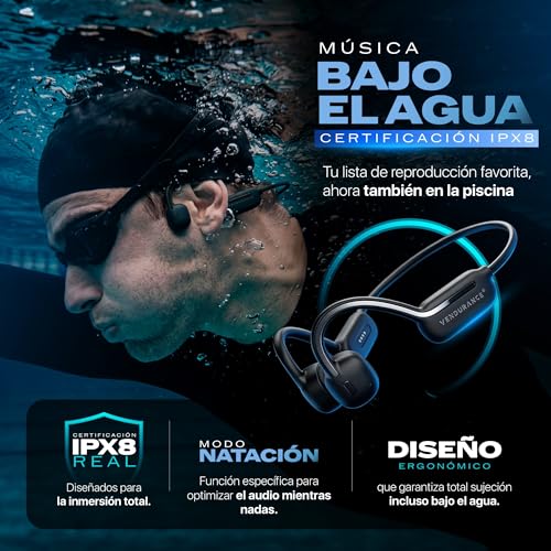 VENDURANCE Bone Transmission Headphones 3 Modes: MUSIC/PHONE/SWIMMING, MP3 Headphones Built-in, Bone Headset, Bone Helmets, Bone Conduction Helmets, Water MP3 for Swimming