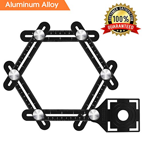 KEGOUU Multi Angle Measuring Ruler, Premium Aluminum Alloy Ultimate Marking Template Tool/Layout Angle Finder Tool/Woodworking Tool/Flooring Angle Ruler for Craftsmen, Handymen, Builders, DIY-ers