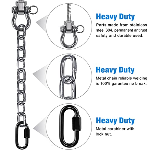 BeneLabel Swing Hooks with 39" Chain, Hanging Kits Hammock Chair