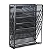 DESIGNA Mesh Hanging Wall Organizer, Wall Mount Document Letter Tray File Holder Office Supplies Storage Workspace Mail Organizer for Notebooks,Planners,File Folders - 5 Pockets, Black