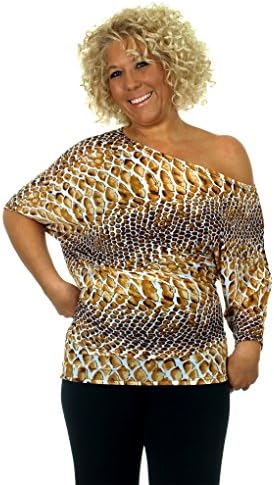 Huefulin Sexy Off The Shoulder Animal Print Fashion Top a Trendy Womens Blouse