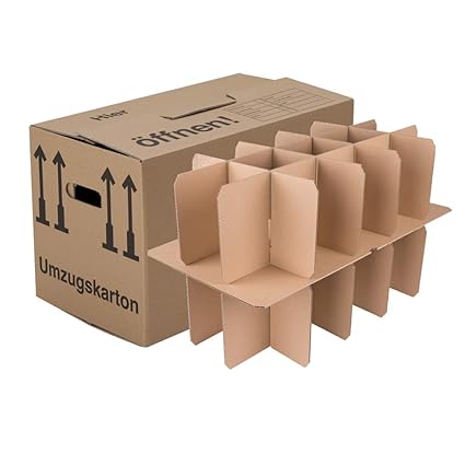 10 Cartoni Di Bicchieri Con 15 Scomparti Della Bottiglia