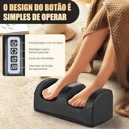 Massageador Shiatsu para Os Pés ou Pernas, Massageador Elétrico para Pés e Pernas com Shiatsu Foot Bivolt