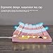 MQ LED Backlit Wired Mechanical Gaming Keyboard Small Compact 87 Key Metal Mechanical Computer Keyboard USB Wired Blue Switches for Windows PC Game,Aluminum Base (Pink Keyboard Blue Switch)thumb 2
