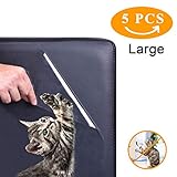 Z-H-C 5 Pack (12x17Inch) Furniture Protectors from Cats, Pet Couch Protector, Cat Dog Claw Guards Self-Adhesive Pads + Twist pins, Cat Dog Claw Guards for Sofa, Walls, Doors- Cat Scratch Deterrent