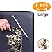 Z-H-C 5 Pack (12x17Inch) Furniture Protectors from Cats, Pet Couch Protector, Cat Dog Claw Guards Self-Adhesive Pads + Twist pins, Cat Dog Claw Guards for Sofa, Walls, Doors- Cat Scratch Deterrent