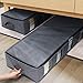 Lifewit Large Capacity Under Bed Storage Bag with 5 Clear Window for Clothing, Shoes, Blankets, Clothes, Sweaters, Set of 2, Grey