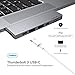doedoeflu USB C Hub, Plug&Play type C Hub with 40Gbs Thunderbolt 3,Pass-Through Charging,USB-C Data Transfer,SD/Micro Card Reader,4k HDMI(30Hz),2 USB3.0 ports for 13”&15” MacBook Pro 2016/2017 (gray)