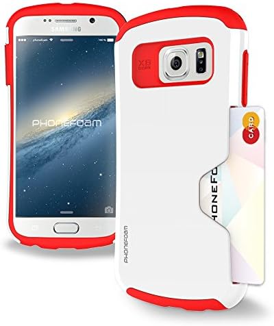 Phonefoam Golf Series Impact Resistant Case for Samsung Galaxy S6 G920 - White Red