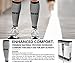 SB SOX Compression Calf Sleeves (20-30mmHg) for Men & Women - Perfect Option to Our Compression Socks - For Running, Shin Splint, Medical, Travel, Nursing, Cycling, and Leg Pain (Gray/Black, Large)