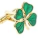 JJ Weston Irish Shamrock Cufflinks. Made in the USA.