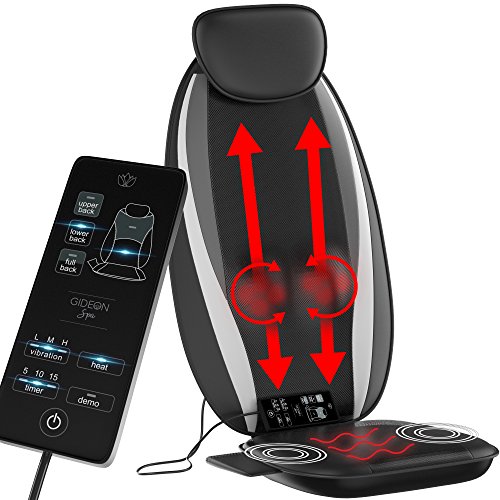 Gideon luxury full back shiatsu massaging cushion with heat + vib…