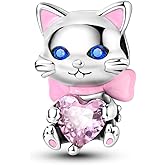 Parmuz 925 Sterling Silver Charm for Bracelets Dog Evil Eye Travel Love Mom Dangle Charms for European Bracelets Necklace Pendant Beads Jewelry Gift for Woman