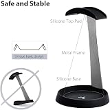 Avantree HS102 Aluminum Headphone Stand Hanger Cable Holder Black Desk Mount view 2