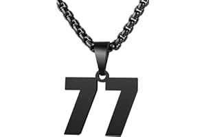 MUERDOU Number Necklace for Men Athletes Number Chain Stainless Steel Jersey Pendant Personalized Sports Jewelry Gift for Men Basketball Baseball Football