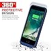 iPhone 7 Plus 8 Plus Battery Case 7000mAh Capacity Extended Battery Power Charger for iPhone 7Plus 8Plus (5.5inch) 4 LED Indication Ultra Slim Portable Charging Cover - Blue