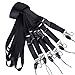Kuuqa 6 Pack Card Holder Lanyard Black Neck Lanyard with Detachable Buckle for Keys and Cell Phones
