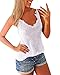 ZANZEA Women's Sexy Sleeveless Lace Crochet Tank Tops T Shirt Blouse Camis Vest White M=US 8