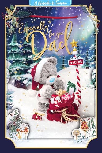 Me to You Tatty Teddy süße 3D-Weihnachtskarte für Vater, 15,2 x 22,9 cm, offizielle Kollektion