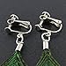 KISSPAT Native Peacock Bohemian Clip On Blue Feather Dangle Earrings for women