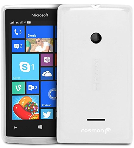Nokia Lumia 435 Case - Fosmon [DURA FROST] Smooth Durable & Flexible SLIM-Fit Cover for Nokia Lumia 435 (Clear)