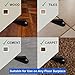 Door Stop | 4 Pack | Flexible Black Rubber Door Stopper Easily Wedges Door Gaps up to 1.6 Inches | Baltic Living® Doorstop (Black)