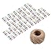 Hongzer Wooden Clip, 200pcs Natural Wooden Mini Clothespins Clip Peg with 1 Roll 50 Meter Jute Twine Crafts Decorthumb 2