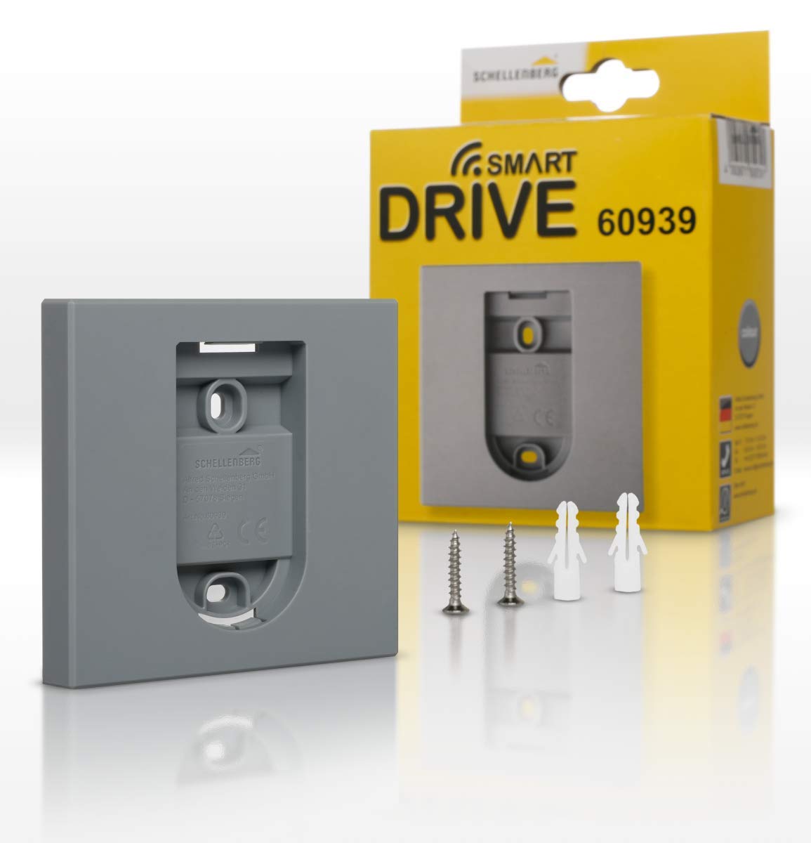 Schellenberg 60939 Handheld Transmitter Frame Radio Handheld Transmitter, Surface-Mounted Frame 79 x 79 x 13 mm, Includes Mounting Material — image 1