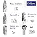 Drillpro 5Pcs 8MM Head Tungsten Carbide Rotary Point Burrs Die Grinder 1/4-Inch Shank Cutter