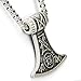 TTK Axe Norse Viking Thors Hammer Pendant Necklace For Men Boys With 23 Inch Box Chain